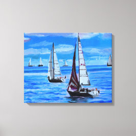 Impressão Em Tela Barcos no Mar