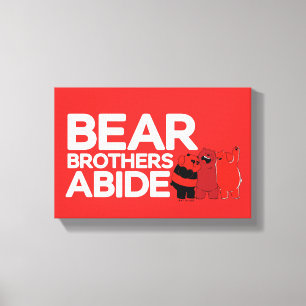 Impressão Em Tela Bare Bears - Bear Brothers Abide
