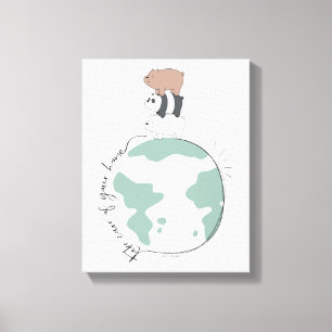 Impressão Em Tela Bare Bears - Cuide da sua casa