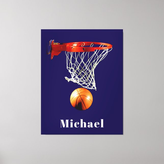 Impressão Em Tela Basketball Replace with Your Name (Frente)
