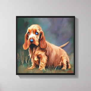 Impressão Em Tela Basset Fauve de Bretagne - Retrato de Cachorro