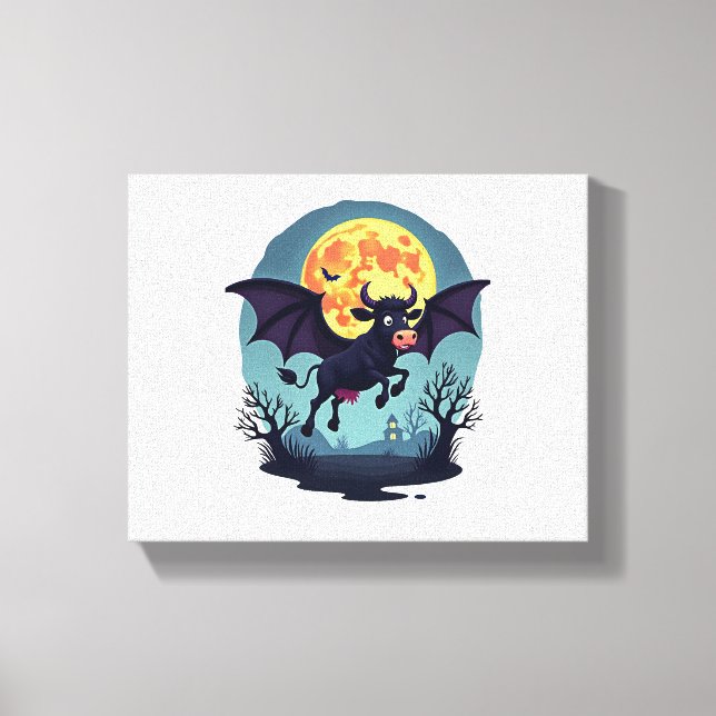 Impressão Em Tela Bat Cow at Midnight (Frente)
