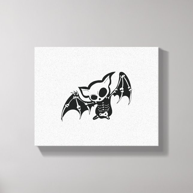 Impressão Em Tela Bat Halloween (Frente)