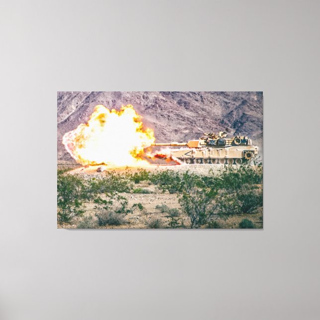 Impressão Em Tela BATALHA - Abrams M1 32x48 (Frente)