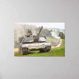 Impressão Em Tela BATALHA - Abrams M1 40x60