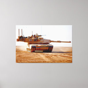 Impressão Em Tela BATALHA - Abrams M1 40x60