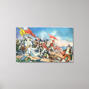 Impressão Em Tela Batalha da cena do monte de depósito -