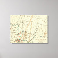 Batalha de Antietam - Mapa Panorâmico da Guerra Ci