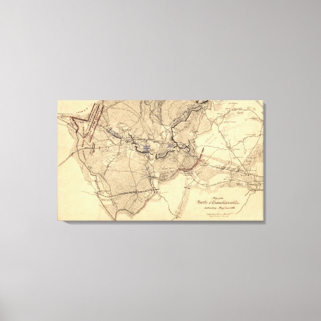 Impressão Em Tela Batalha de Chancellorsville 2 (Frente)