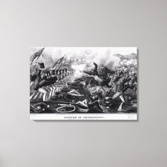 Impressão Em Tela Batalha de Churubusco (Frente)