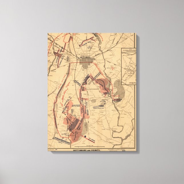 Impressão Em Tela Batalha de Gettysburg 12 (Frente)