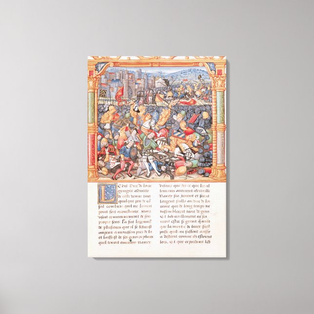 Impressão Em Tela Batalha de Nancy em 1477 (Frente)