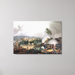 Impressão Em Tela Batalha de Vittoria, gravada por I. Clark