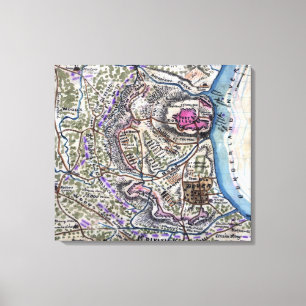 Impressão Em Tela Batalha do forte Donelson - guerra civil