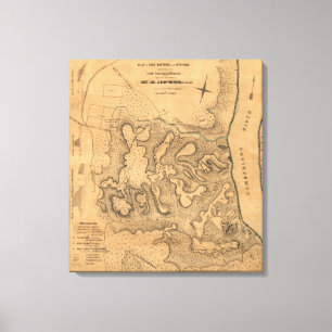 Impressão Em Tela Batalha do forte Donelson - mães panorâmicos da