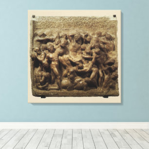Impressão Em Tela Batalha dos Lápitas e Centauros de Michelangelo