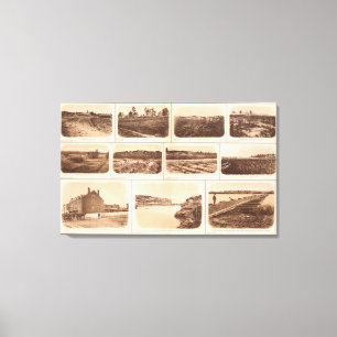 Impressão Em Tela Baterias, redoubts, construção, canal, ponte