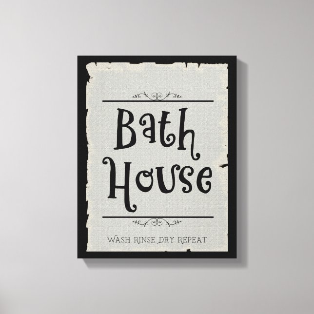 Impressão Em Tela Bath House Lavatório Lavagem Rinse Secura Repetir (Frente)