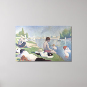 Impressão Em Tela Bathers in Asnieres por Georges Seurat