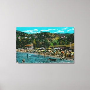 Impressão Em Tela Bathing Beach em Avalon, Ilha Catalina
