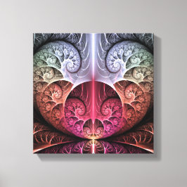 Impressão Em Tela Batimento cardíaco, Arte fractal abstrata surreal 