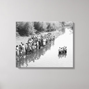 Impressão Em Tela Batismo no Rio, 1940