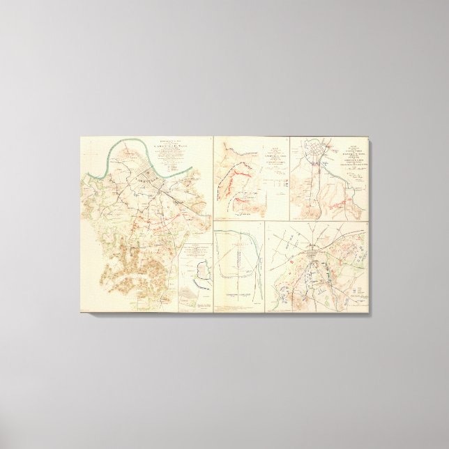 Impressão Em Tela Battlefield, Nashville, Tenn (Frente)