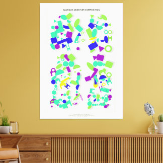 Impressão Em Tela Bauhaus Quantum Composition 