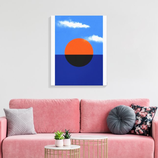 Impressão Em Tela Bauhaus Summer Horizon (Insitu(Sala de estar))