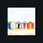 Impressão Em Tela Beach Huts I<br><div class="desc">Beach Huts I por Grace Popp</div>