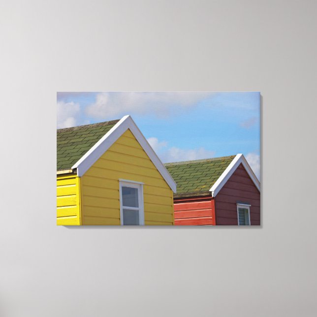 Impressão Em Tela Beach Huts | Southwold, Inglaterra (Frente)