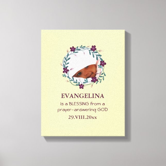 Impressão Em Tela Bebê | ABRAÇO DE DEUS | Rua | Galeria de Fotografi (Frente)