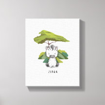 Bebê Zebra Safari Tela Impressão