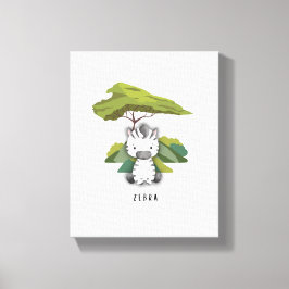 Impressão Em Tela Bebê Zebra Safari Tela Impressão