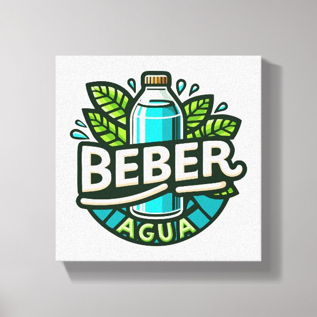 Impressão Em Tela Beber agua (Frente)