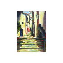 Beco da Cidade Velha: Arte de Parede de Pintura Im