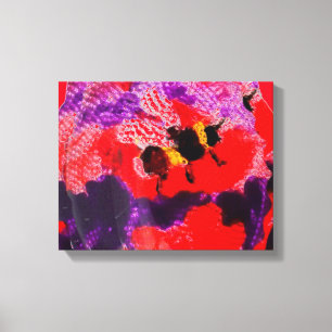 Impressão Em Tela Bee Abstrato - Arte Inseto Colorida