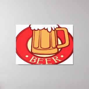 Impressão Em Tela Beer Emblem