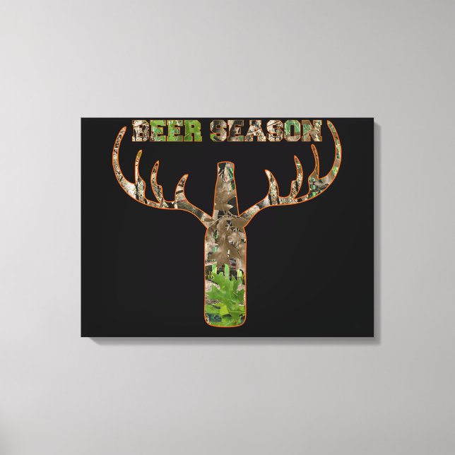 Impressão Em Tela Beer Season Hunter Gift Para Hunter (Frente)