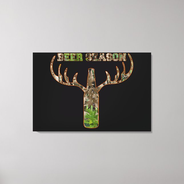 Impressão Em Tela Beer Season Hunter Gift Para Hunter (Frente)