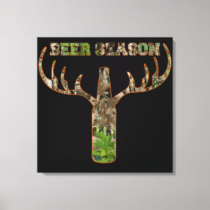 Impressão Em Tela Beer Season Hunter Gift Para Hunter