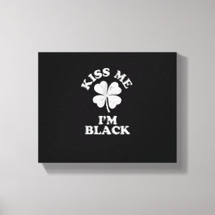 Impressão Em Tela Beije-me, sou a T-Shirt Negra