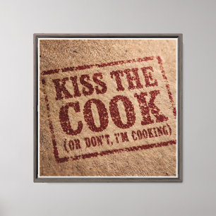 Impressão Em Tela Beije O Cozinheiro