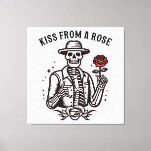 Impressão Em Tela Beijo de uma Rosa