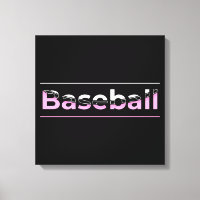 Beisebol Feminino - Tipografia Geométrica Rosa