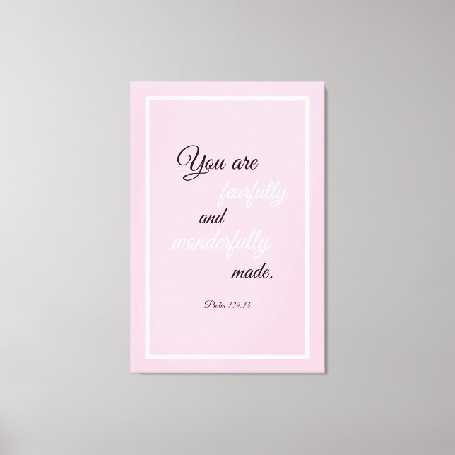 Impressão Em Tela Bela citação de Bíblia de Escrituras Encorajante (Frente)