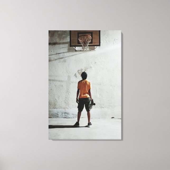 Impressão Em Tela Bela fotografia de basquete (Frente)