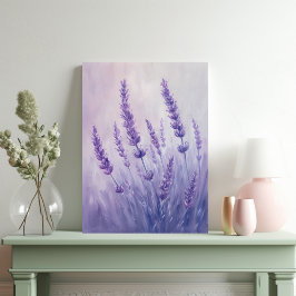 Impressão Em Tela Bela Ilustração Pastel de Lavanda