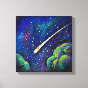 Impressão Em Tela Belas artes originais da pintura do cometa da