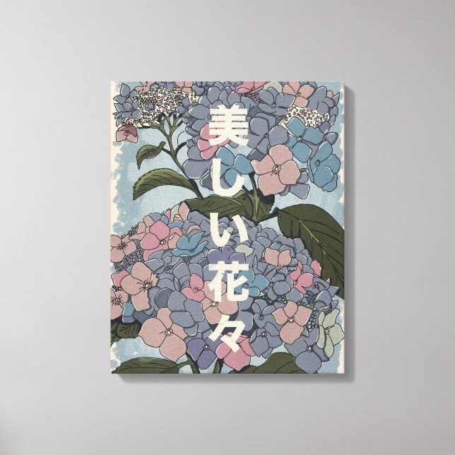Impressão Em Tela Belas Flores Japonesas (Frente)